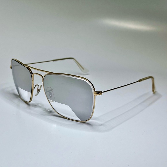Vintage B&L RayBan USA Tru Pilot Mirrored 58mm Caravan Aviator Sunglasses NOS